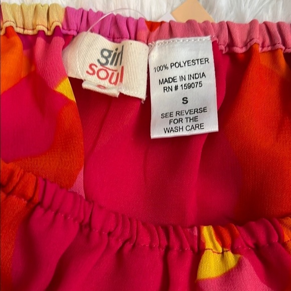 Girl Soul 2 Piece Vibrant Multicolor Wide-Leg Pants & Top - Picture 3 of 5